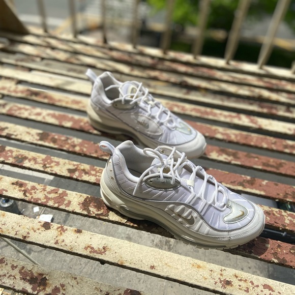 White Nike AirMax sneakers